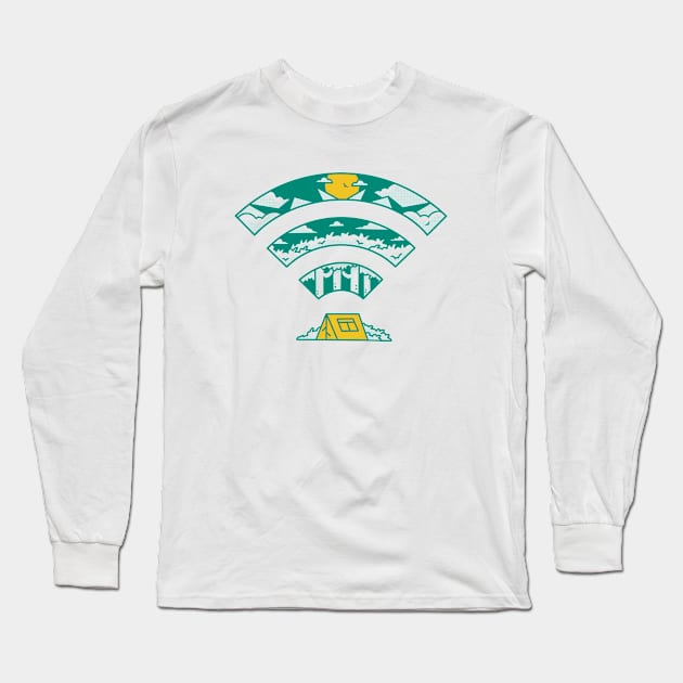 Wild and free, just like the Wi-Fi in the forest. Long Sleeve T-Shirt by Artthree Studio